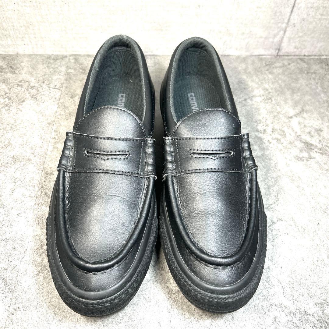 ほぼ新品【CONVERSE ALL STAR】チャンクローファー/厚底/完売/黒