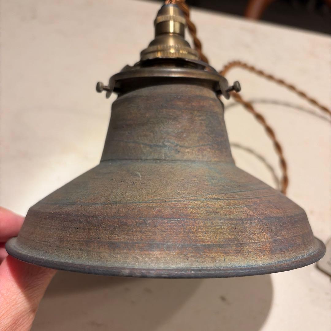 陶芸家 伊藤環 錆銀彩業務型ランプシェード