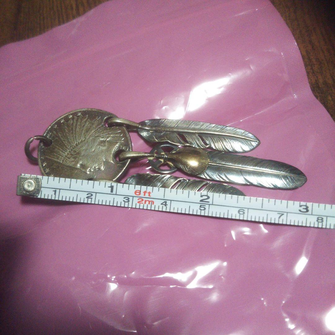 インディアンヘッドデザイン ペンダント 3点吊り フェザー