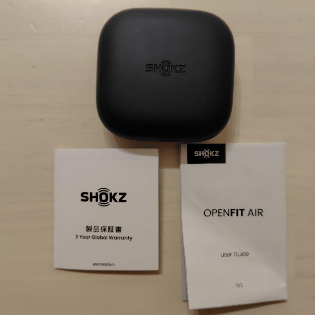 SHOKZ OPENFIT AIR ブラック 充電ケース付き保証期間内