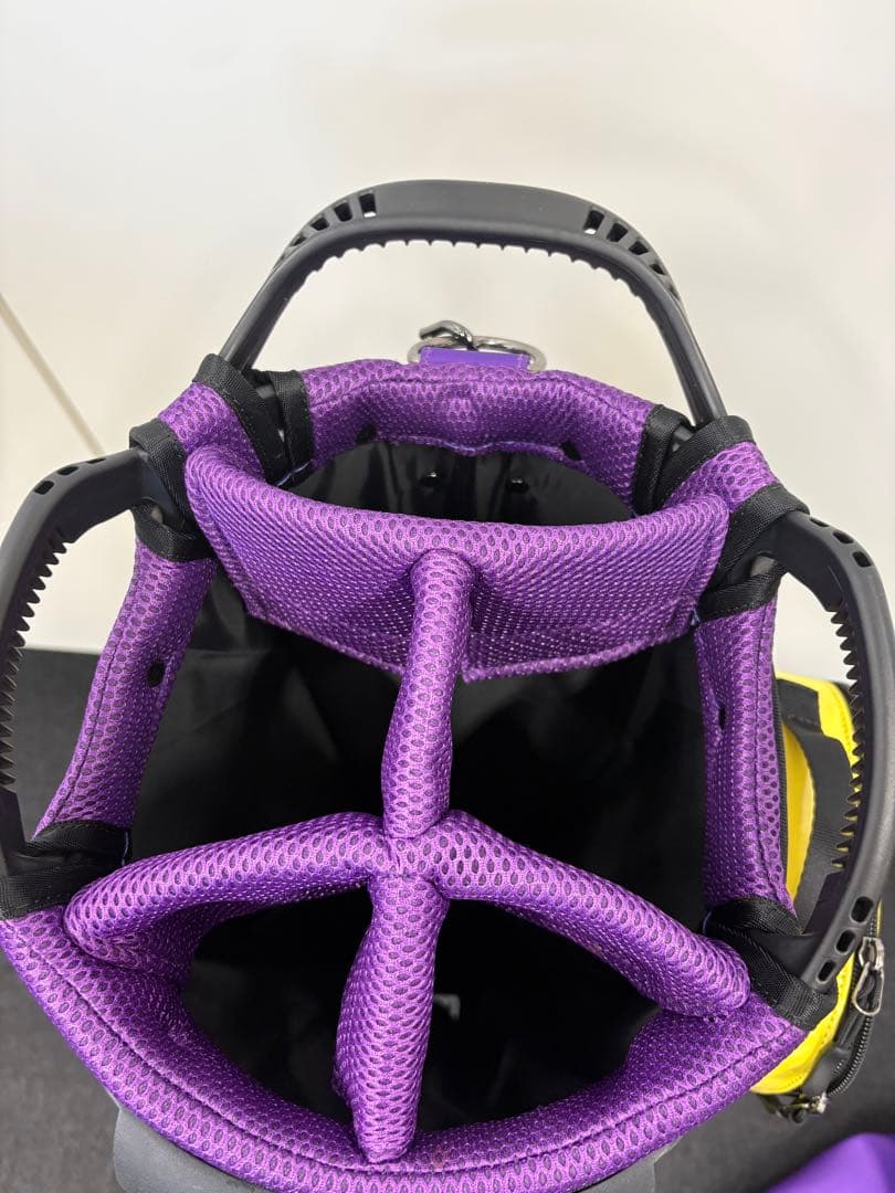 ムラスポ　50 RIDE LIFE キャディバッグ 紫と黄色 むさらきスポーツ