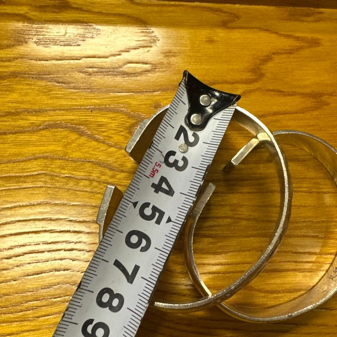 アクセサリー 銀 シルバーバングル 魚と花の彫刻