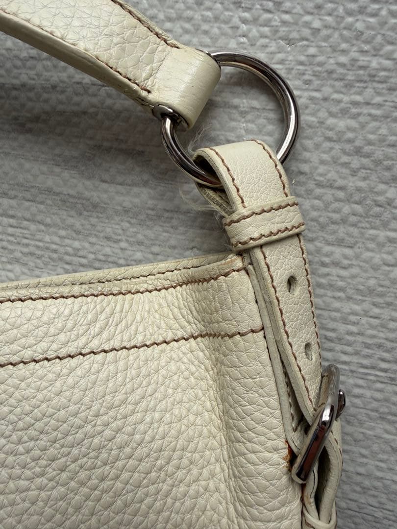 PRADA プラダ ヴィッテロダイノ レザー ワン ショルダー バッグ 白