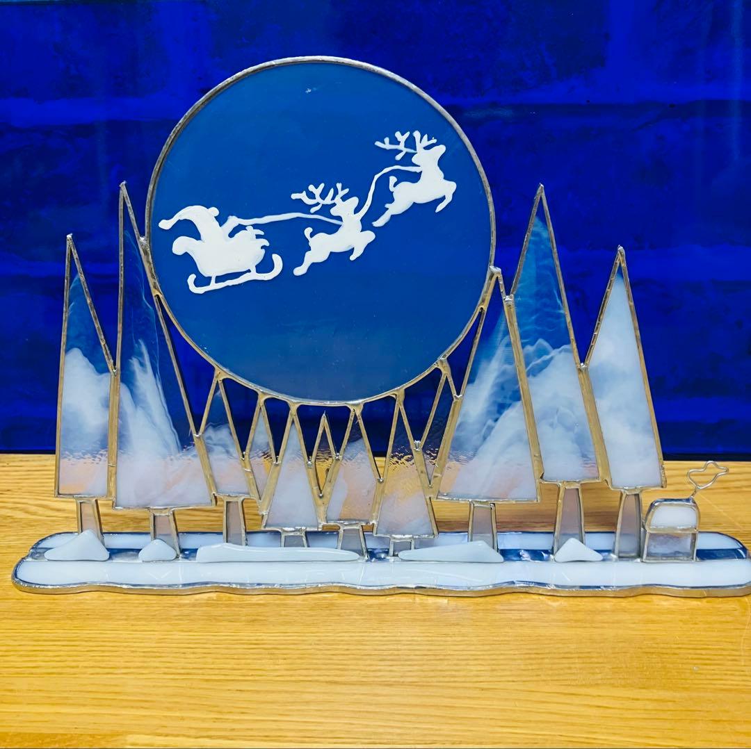 m*i様 ステンドグラス　大人可愛いWhite Xmas