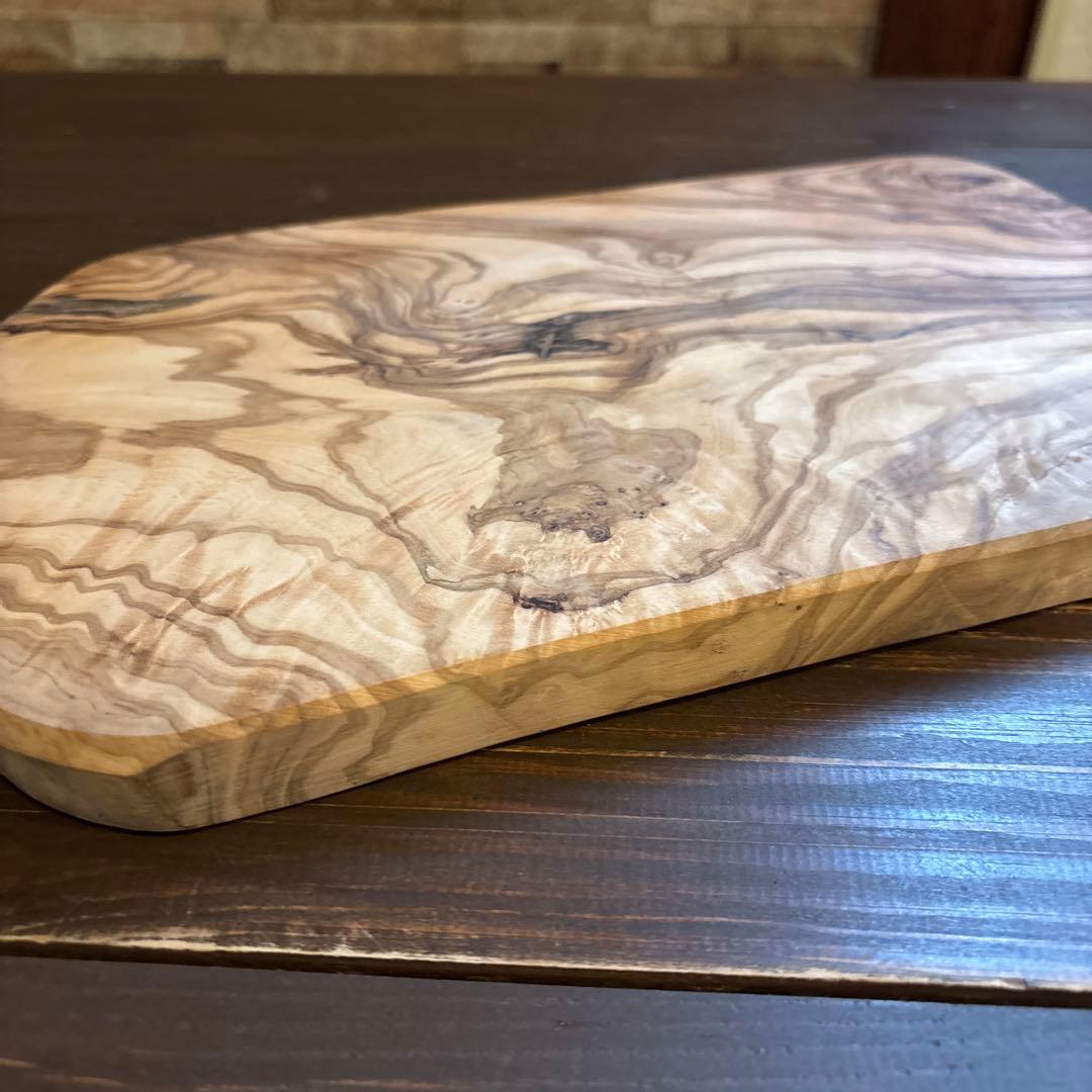 オリーブの木　手持ちまな板LL