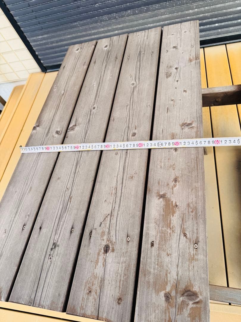 福岡発 アウトドア 手作り テーブル チェアセット 食卓机 椅子 木製