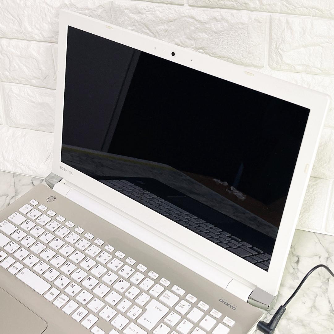 Windows11✨新品爆速SSD薄型ゴールドノートパソコン✨カメラ オフィス付