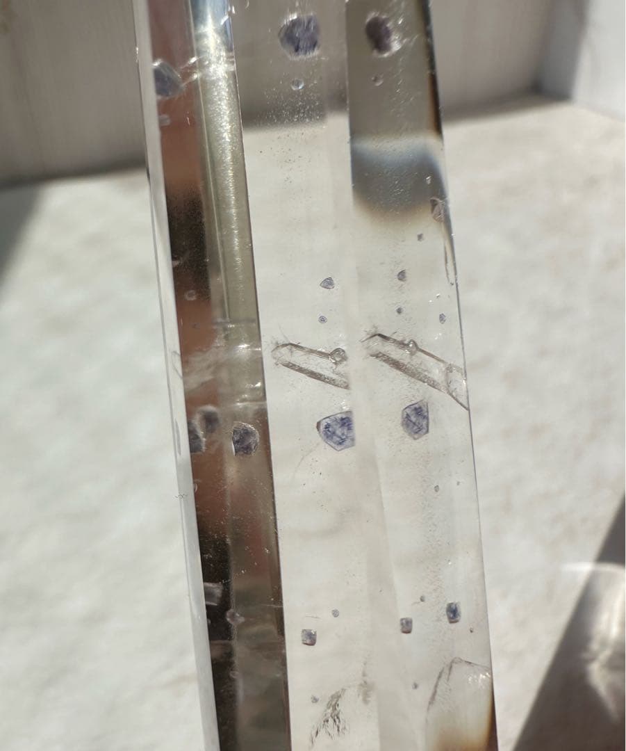 フローライトインクォーツ　クォーツインクォーツ　タワー　ポリッシュ