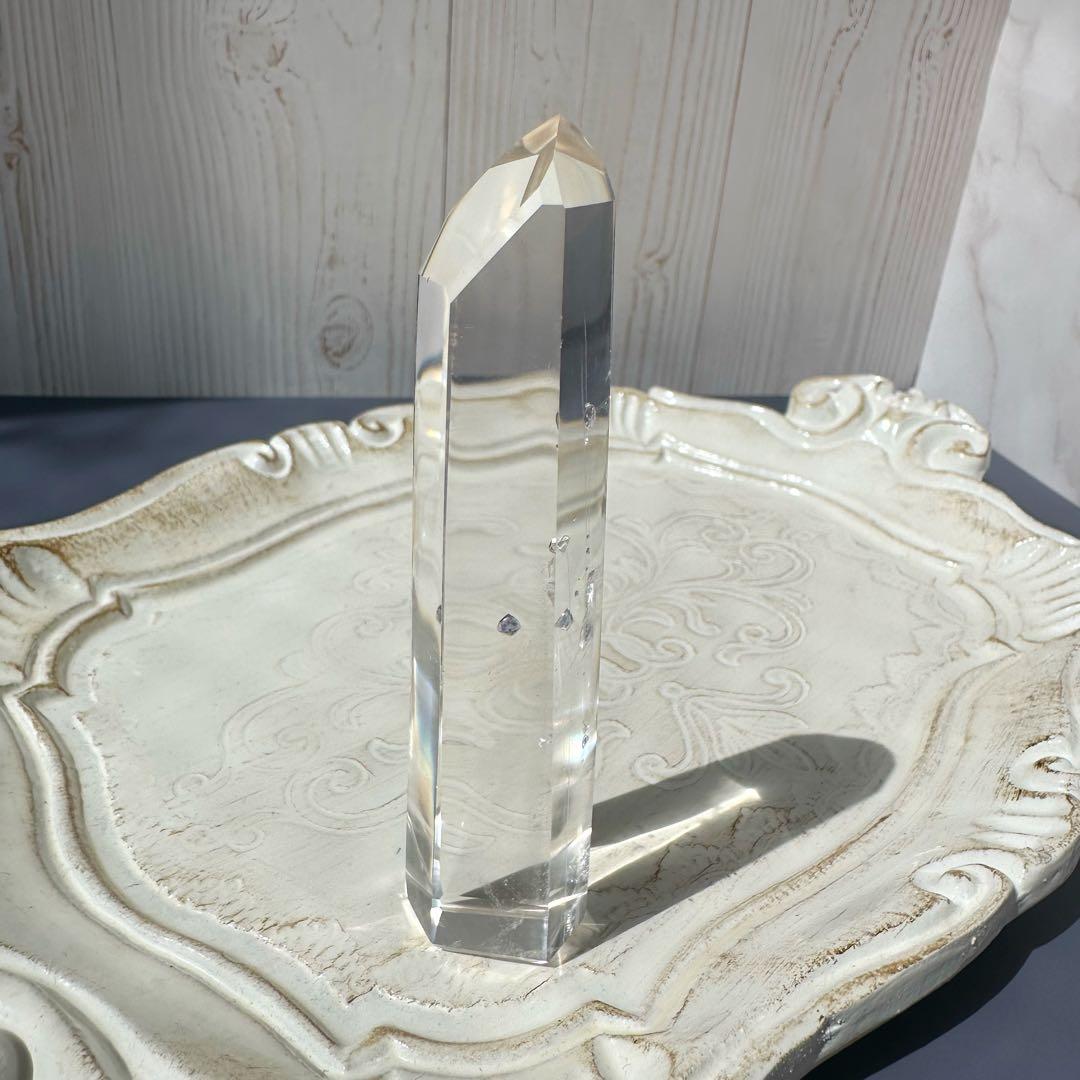 フローライトインクォーツ　クォーツインクォーツ　タワー　ポリッシュ