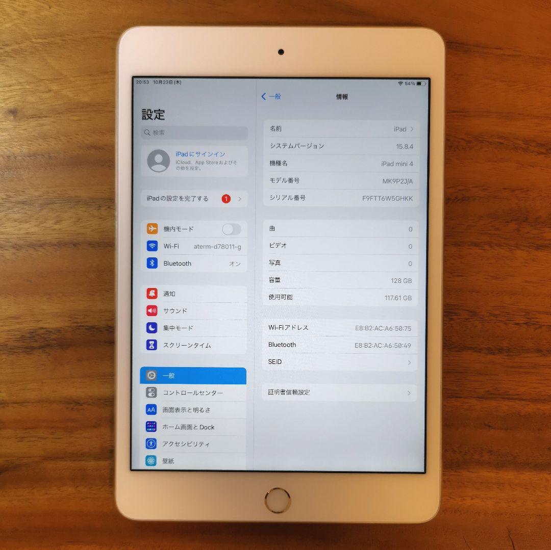 『訳有り値下げ品・最大容量96%』iPad mini 第4世代 128GB