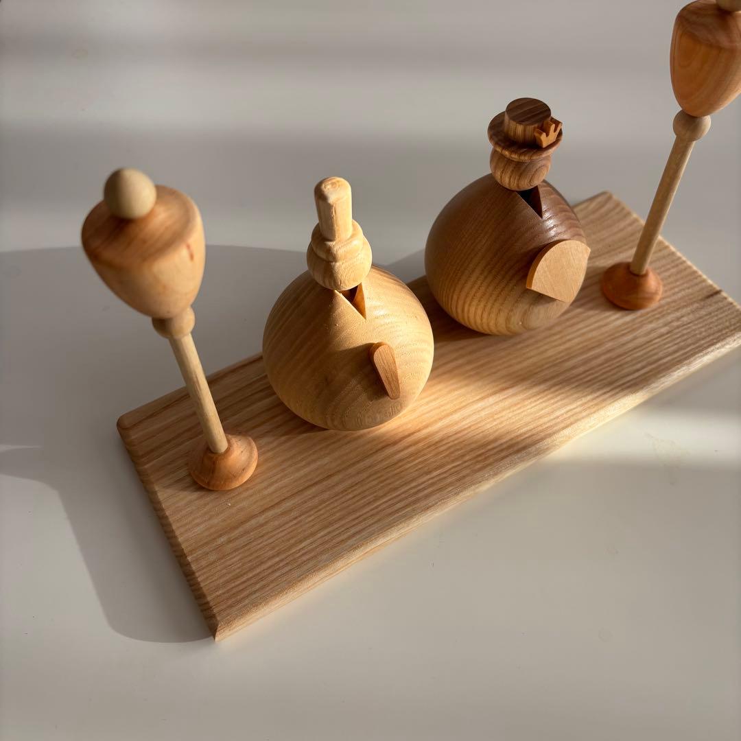 【箱に歪み有/新品正規品】lemi toys木製雛人形　コンパクト　おひなさま