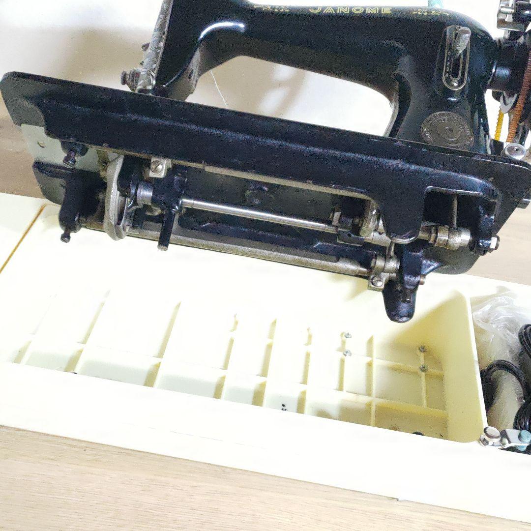 極美品 95年 ジャノメミシン アンティーク 電動 ペダル付き