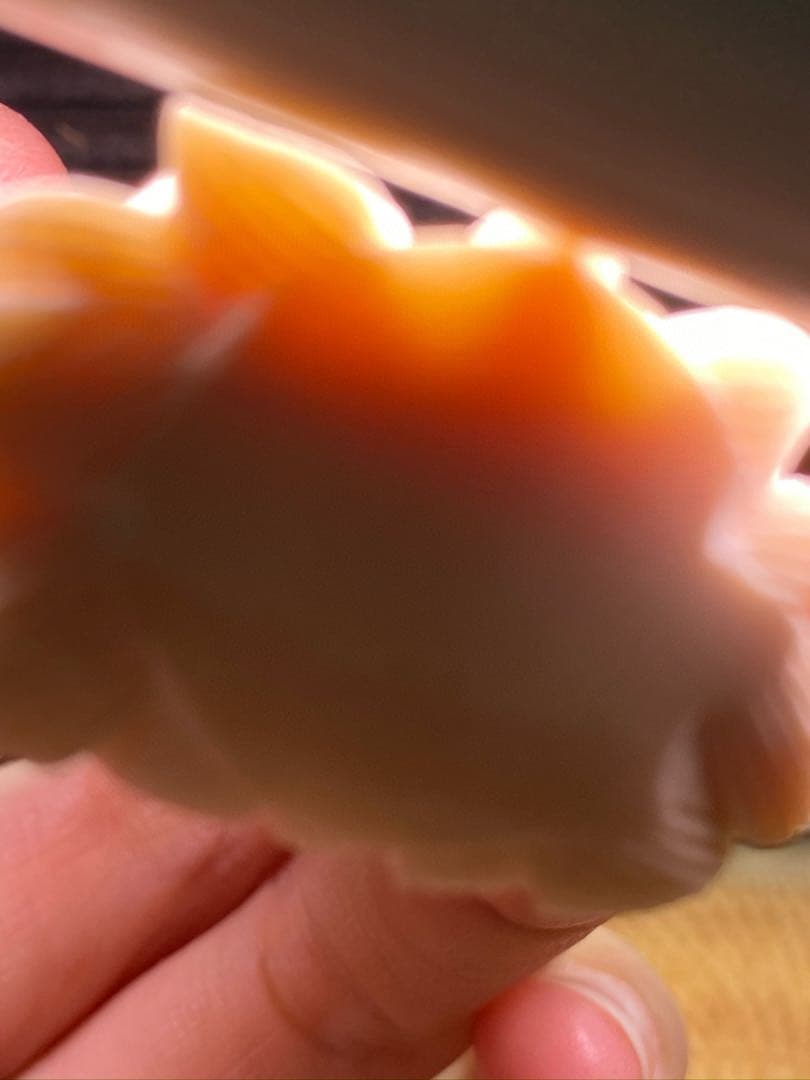 天然マンモス牙美しい手作り彫刻　浄瓶観音　置物