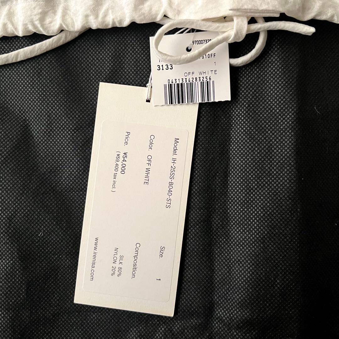 未使用タグ付 IRENISA イレニサ 長袖シャツ ブラウス 白 2025年製