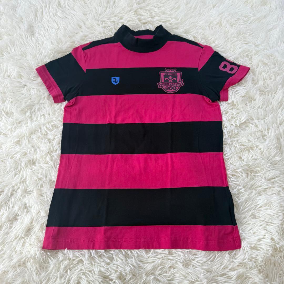 パーリーゲイツ　セットアップ　ボーダー　ピンク　黒