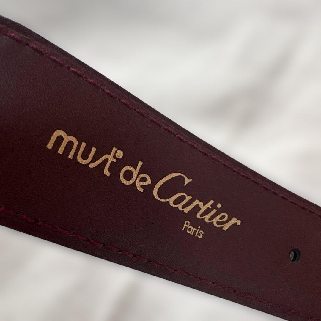Cartier バーガンディ レザー ベルト