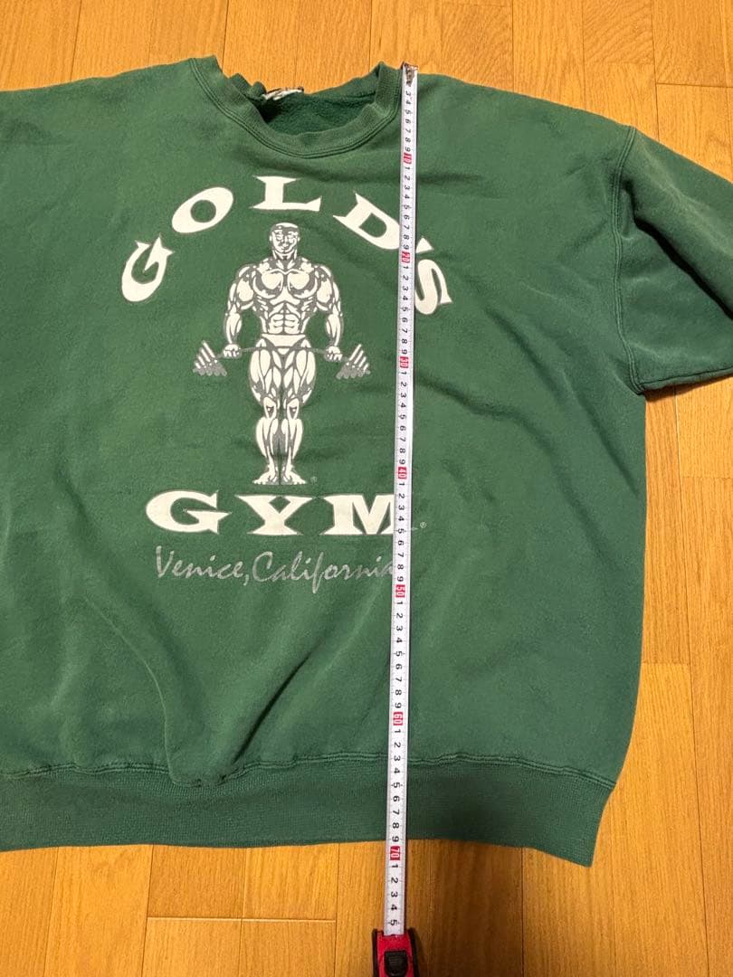 GOLD'S GYM グリーンスウェットトレーナー　古着　80s 90s