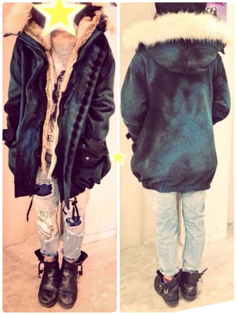 ok RNA むら染めウールミリタリーコート (C0526)