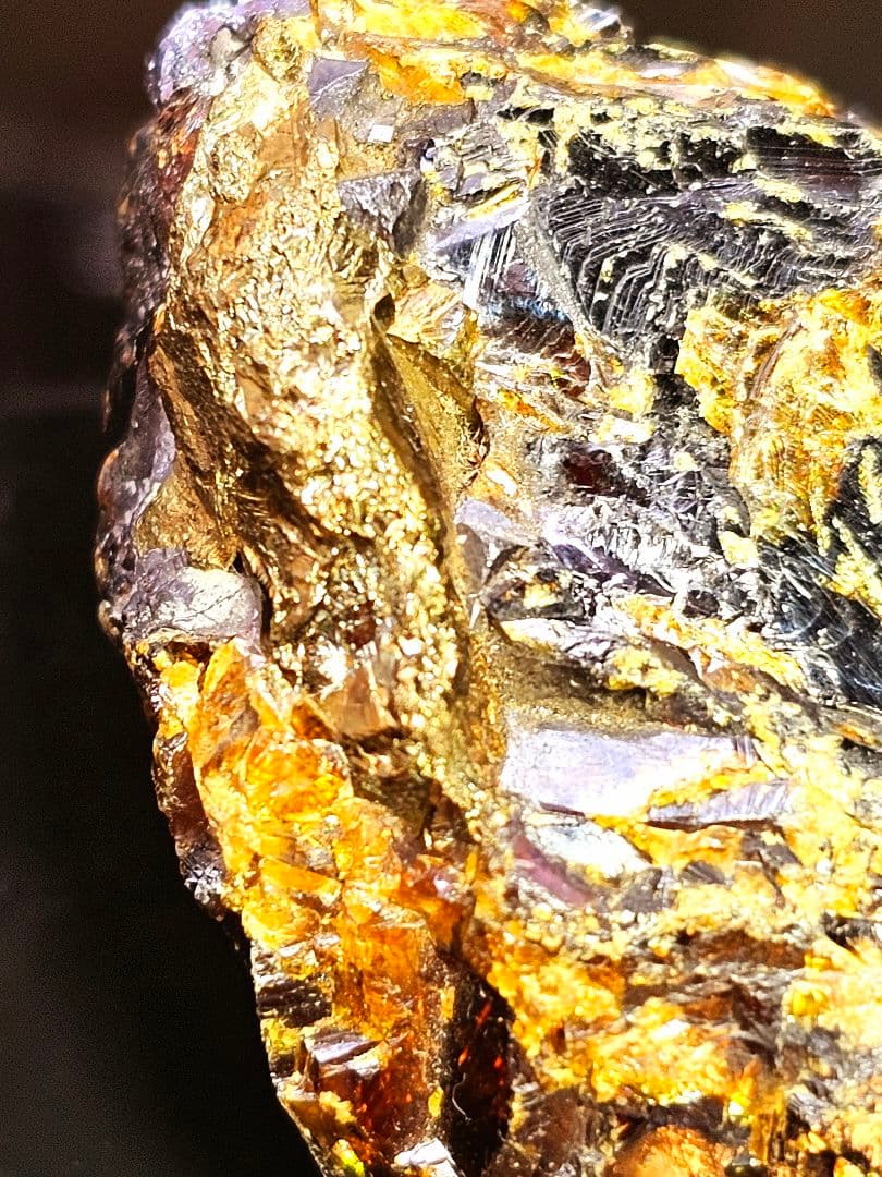 スペイン産 スファレライト 閃亜鉛鉱（せんあえんこう）原石 パイライト共生