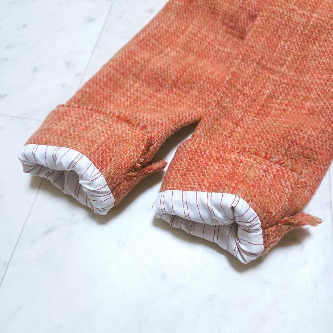 【希少】45R Badou-R ツイードジャケット ウール 革紐 フリンジ