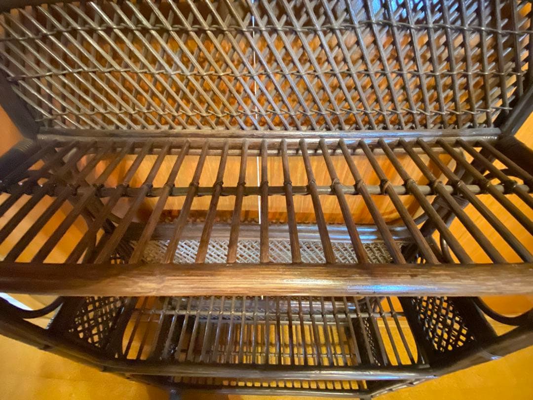 【最終価格】ラタン ラック キャスター付き