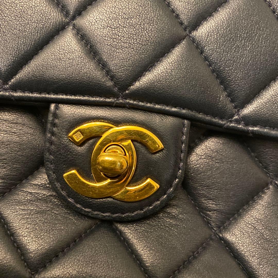 CHANEL レア品　マトラッセ　バック　クラッチバックネイビー
