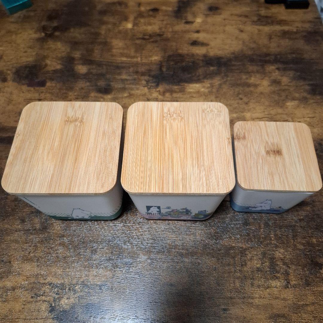 ムーミン 保存容器 3個セット バンブーコンテナ