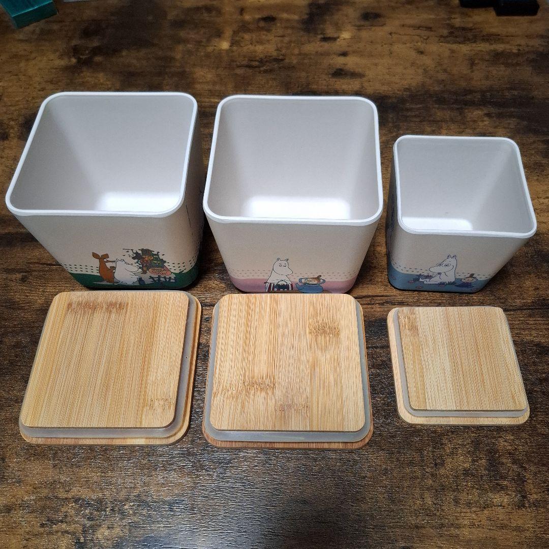 ムーミン 保存容器 3個セット バンブーコンテナ
