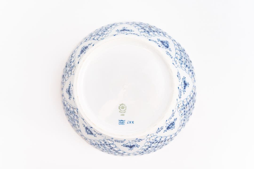 ロイヤルコペンハーゲン ブルーフルーテッド フルレース ダブルレース ボウル