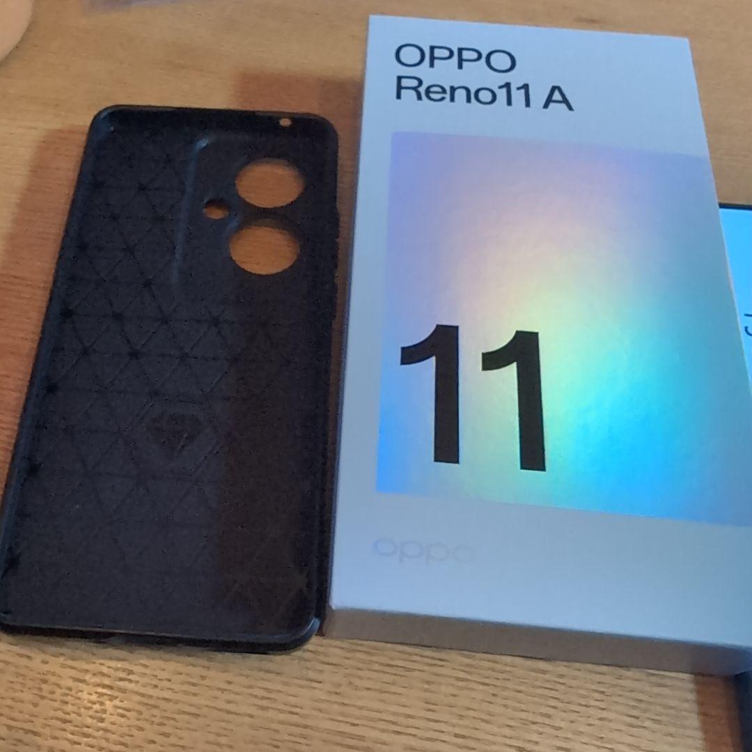 OPPO Reno11 A ダークグリーン　中古品 フィルム ケースセット