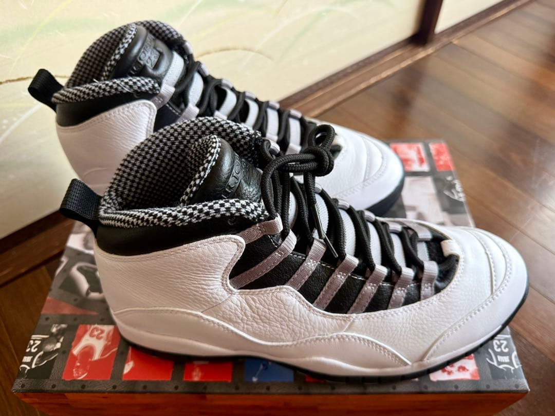 SHIN 様Air Jordan 10 レトロ ライト スティール グレイ