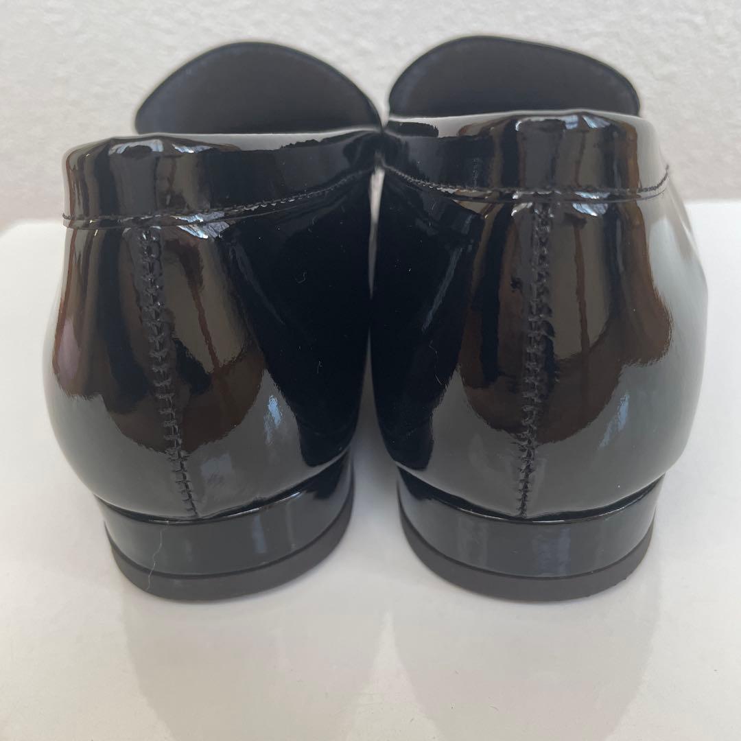 【新品】DIANA ダイアナ エナメル フラットシューズ ローファー 24.5