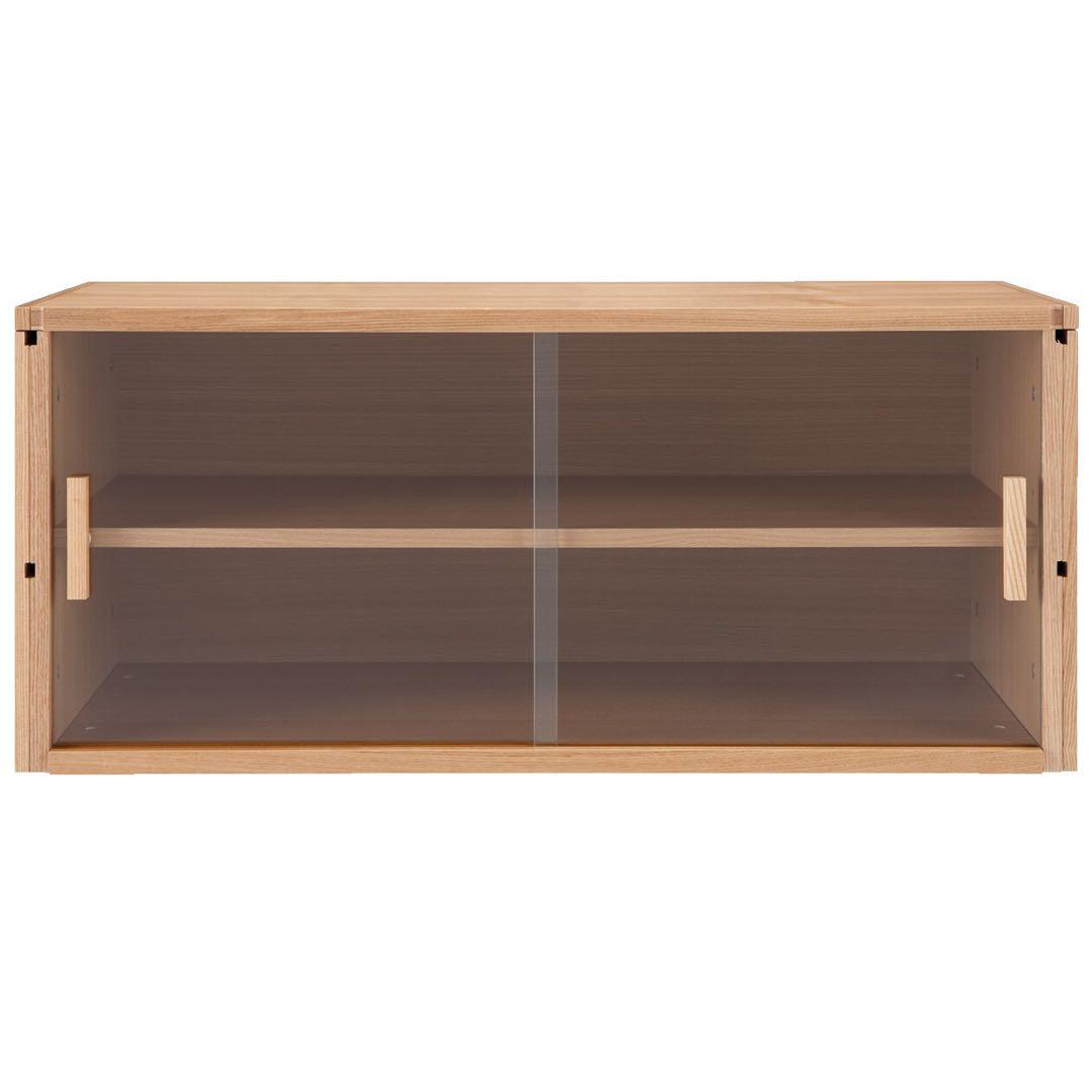 無印　ユニットシェルフ用　引き戸　旧型