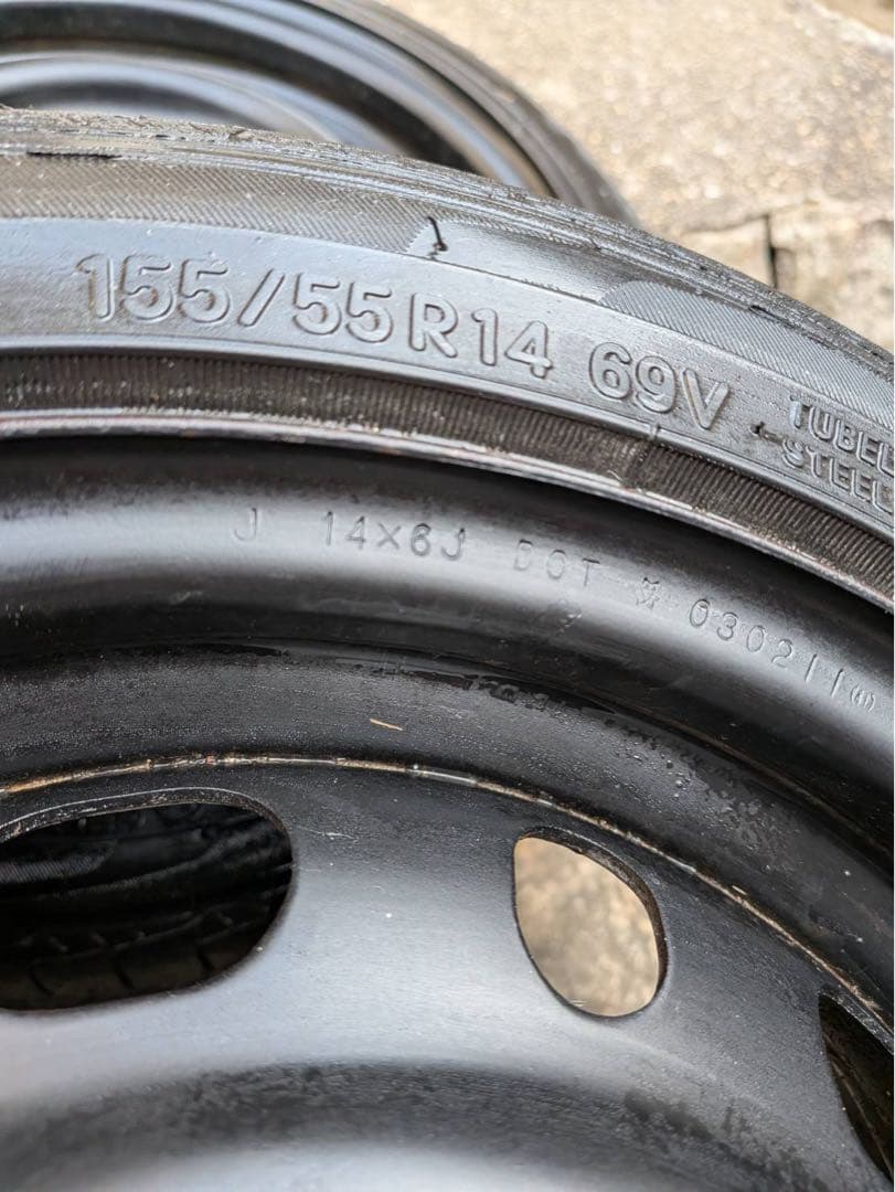 14インチ スチールホイール　鉄ちん　6j pcd100/4穴