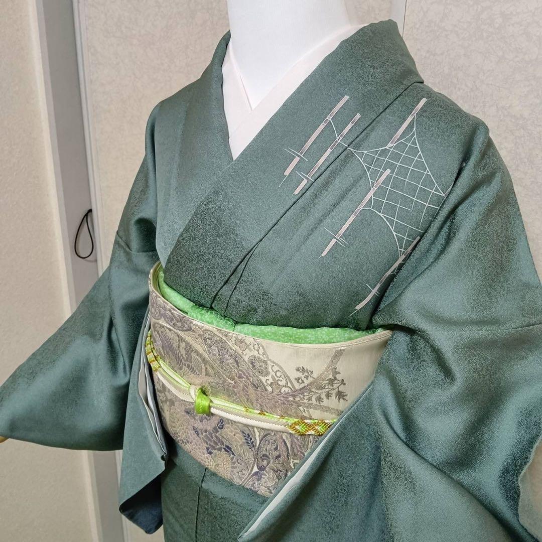 Y*o様 未使用近い　美品　袷　正絹　友禅　訪問着　フルセット　身丈164 裄6