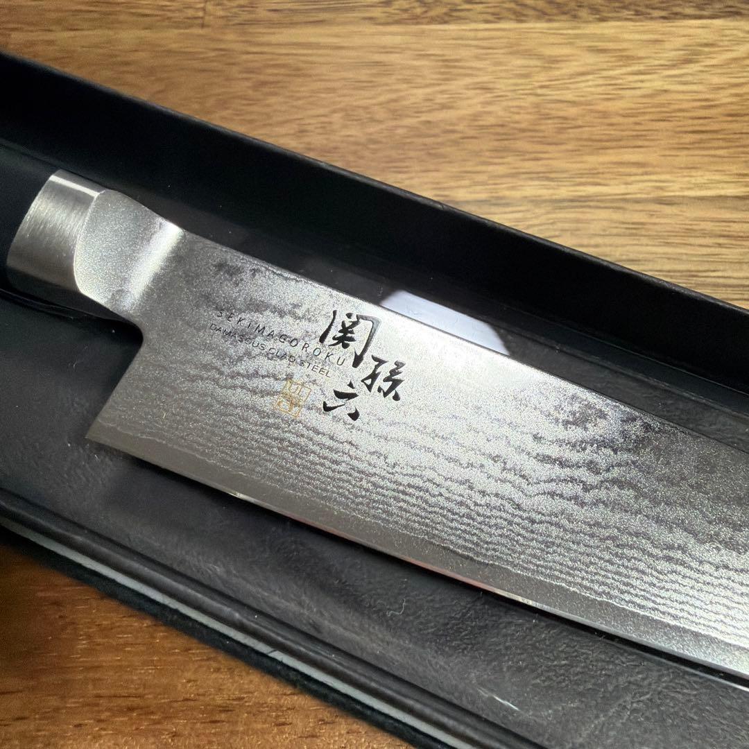 【新品】関孫六 ダマスカス ペティーナイフ 150mm 貝印