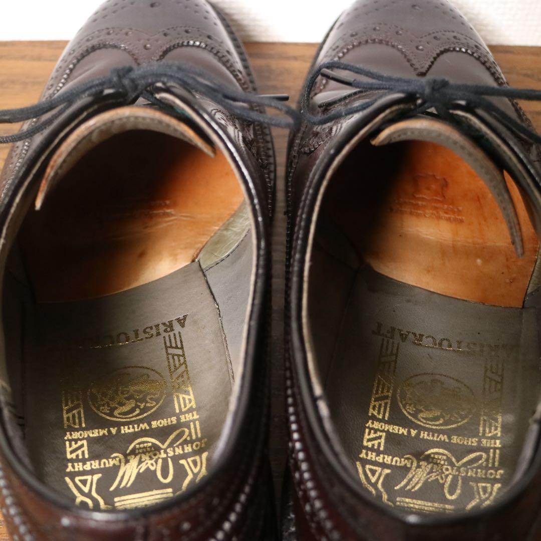 【超美品】 コードバン ジョンストンマーフィー 24.5 日本製 チヨダ 革靴