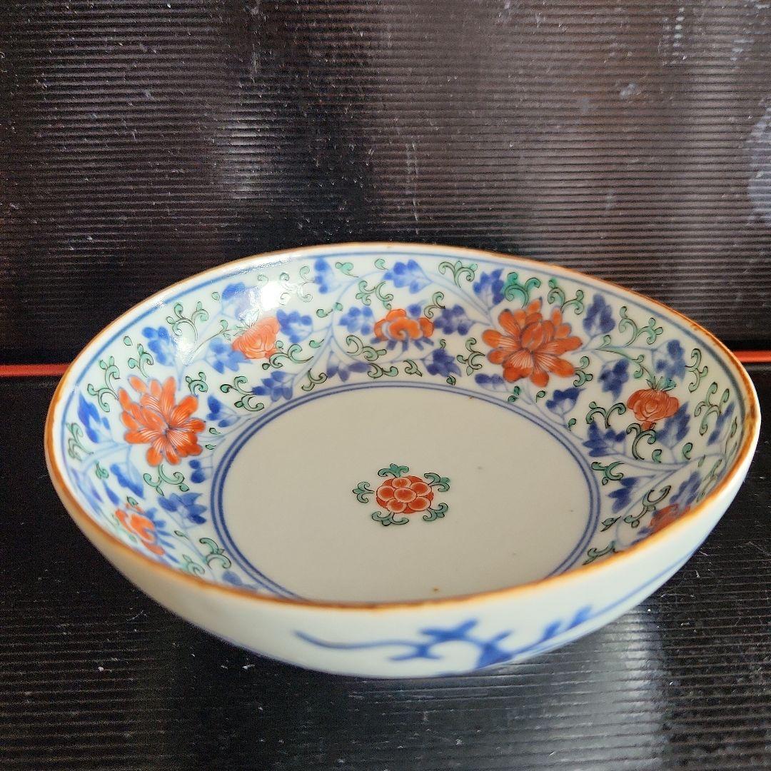 柿右衛門手色絵花唐草文小皿