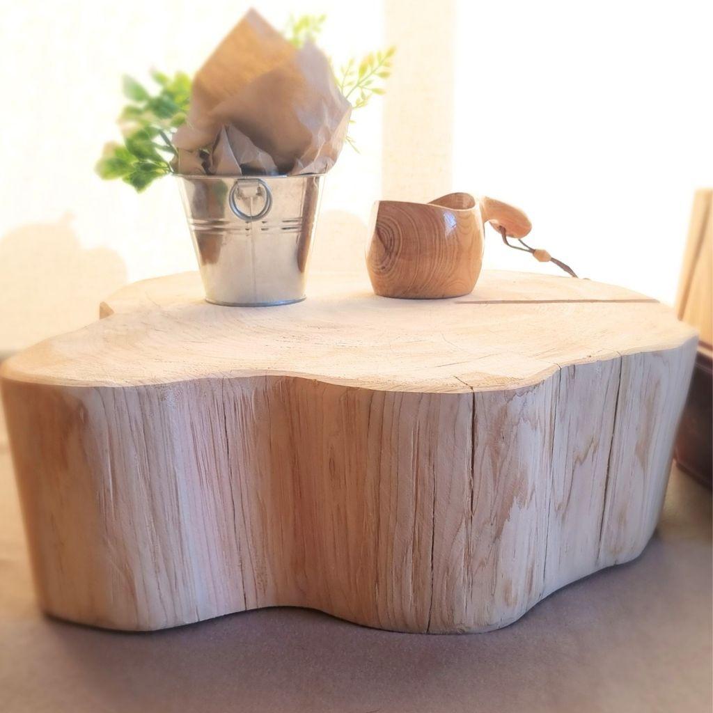 超特大 ひのき 天然アロマ 切株テーブル・無垢無塗装・オーガニック