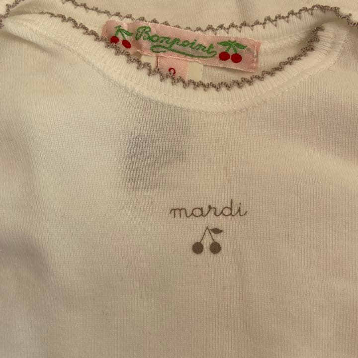 【新品未使用】　ボンポワン白色ロンパースセット