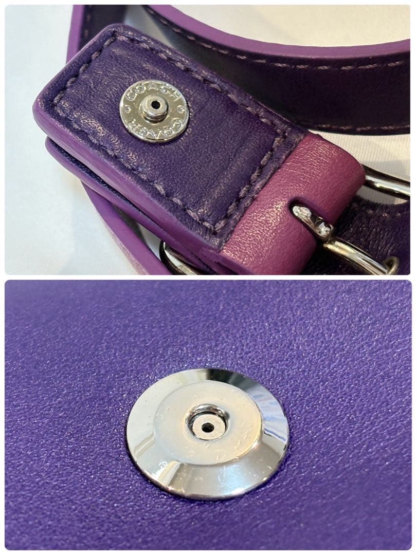 COACH ショルダーバッグ 9559 レザー 紫