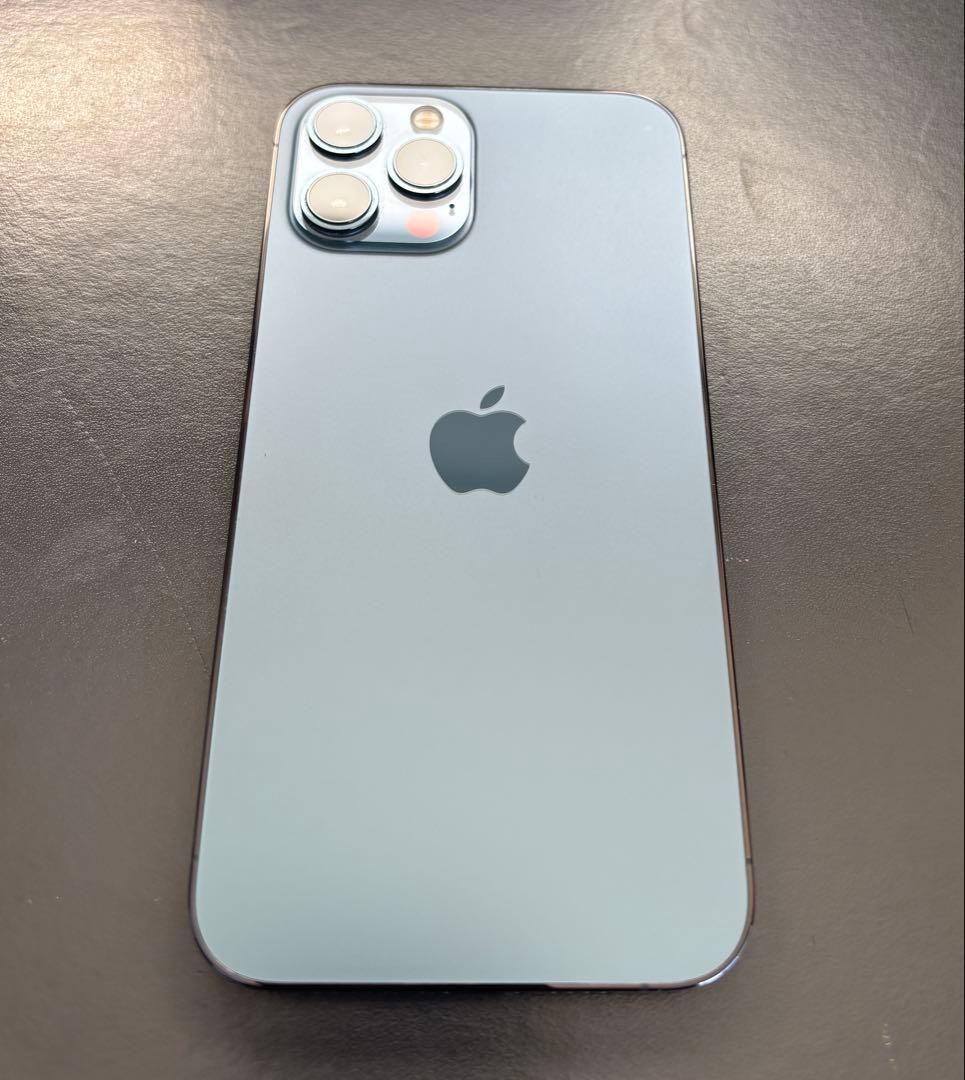 iPhone 12 ProMax 128GB、パシフィックブルー、バッテリ77%