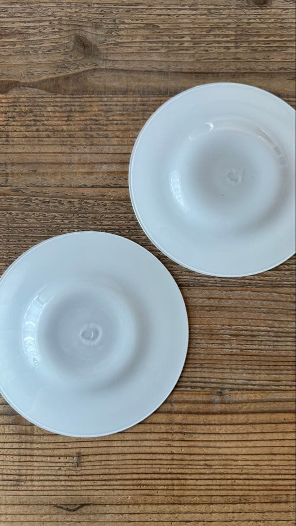 黒川登紀子 ガラスプレート 乳白色 2枚セット