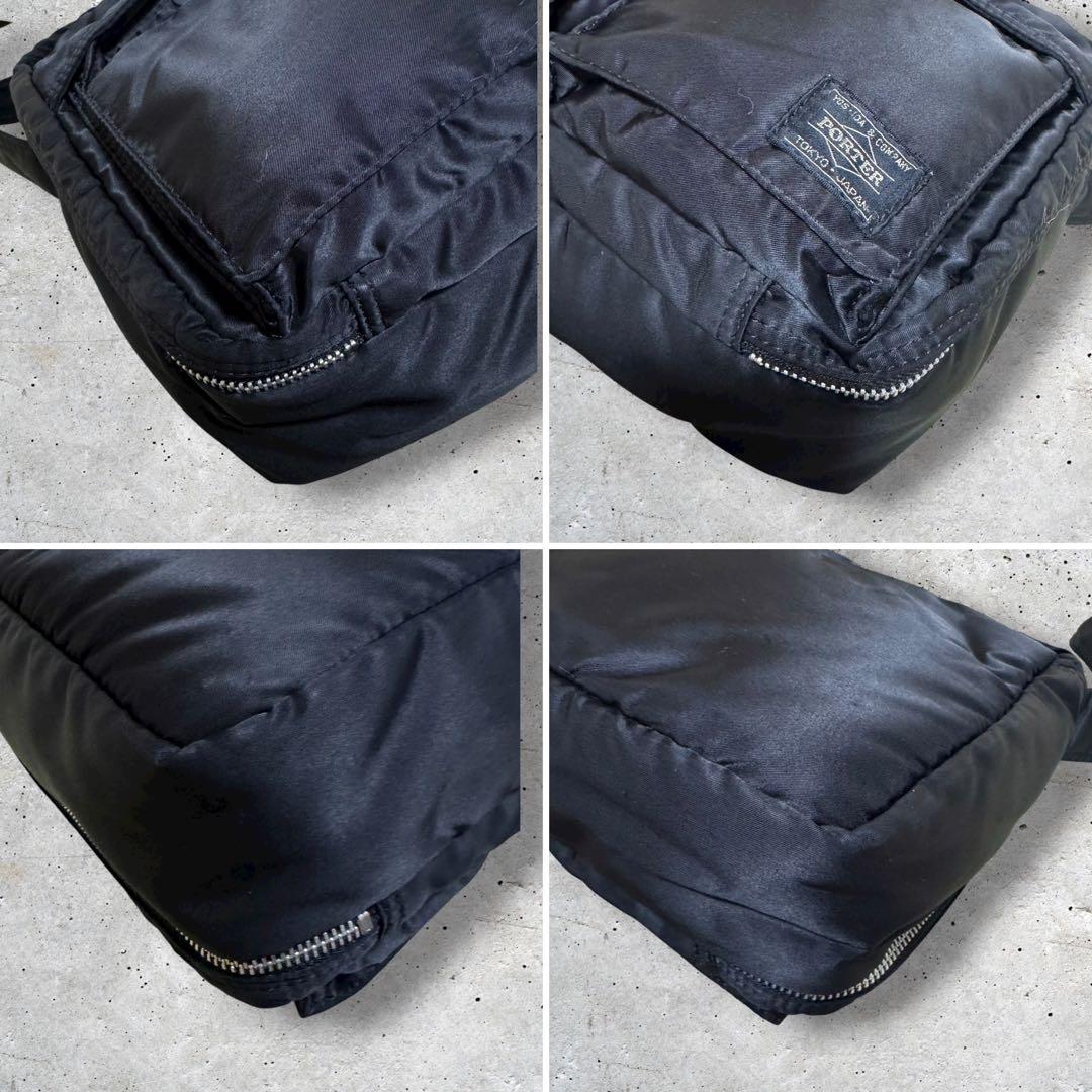 美品 ポーター PORTER タンカー 2室式 ショルダーバッグ（M） ブラック