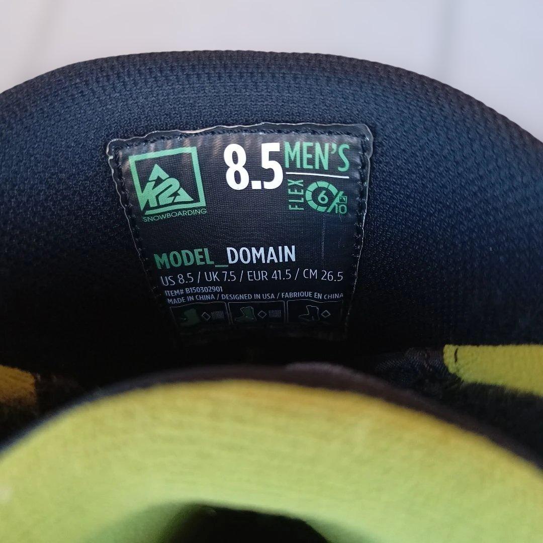 美品 K2 スノーボードブーツ DOMAIN ダブルBOA　26.5