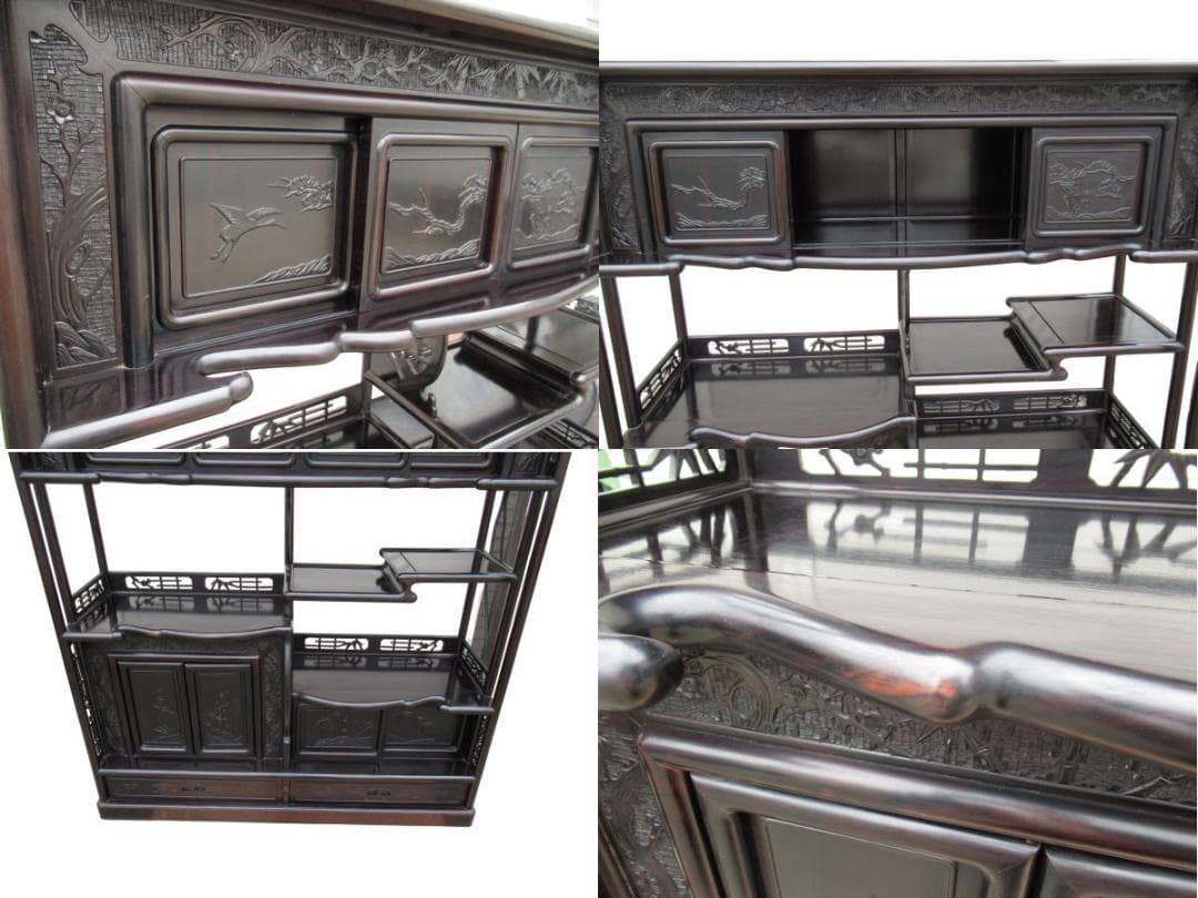 ■071201-055■飾り棚■茶棚■紫檀/黒檀■現状■