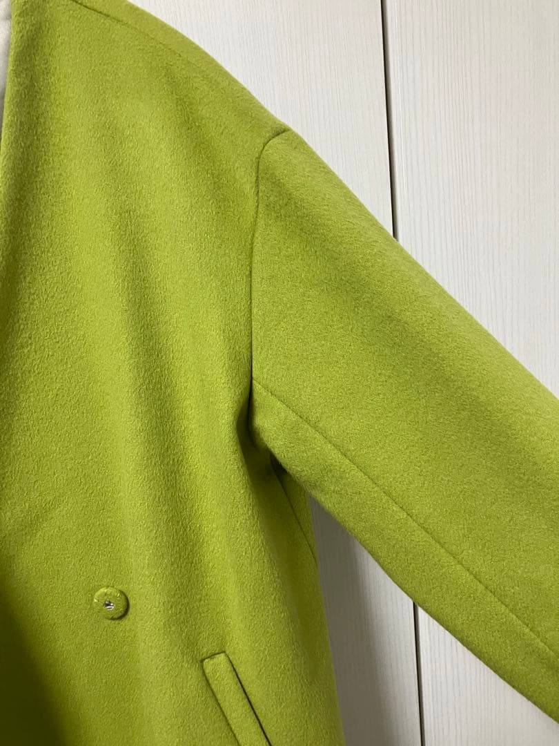 定価47000Spick &span ピスタチオグリーンコートタグ付き高級ウール