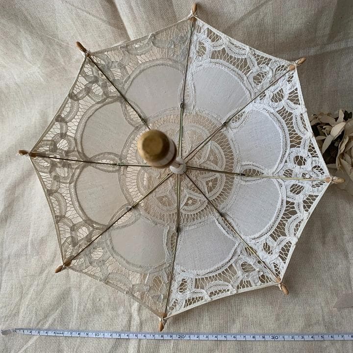 フランスアンティーク　ドール用　日傘　バテンレース　人形用　Doll パラソル