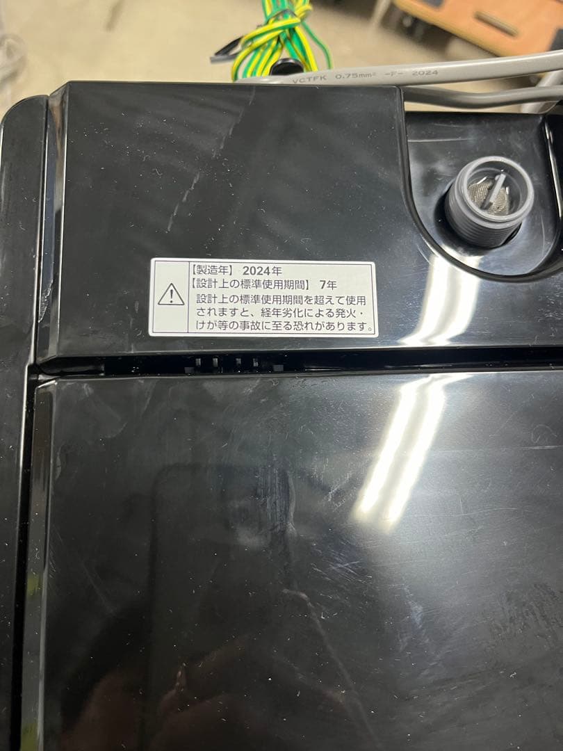 【高年式】RORO YWM-T55LK 縦型洗濯機本体 ブラック 2024年T