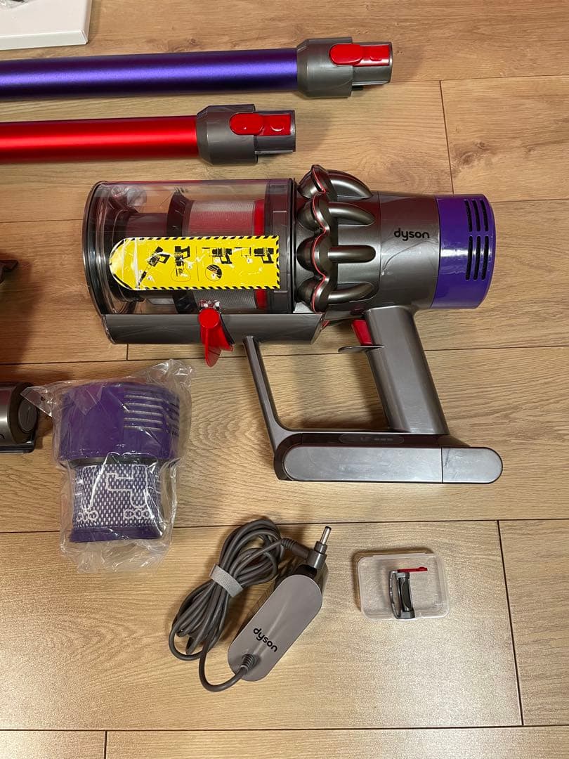 ダイソン ⑦ V10SV12 ホワイトスタンド　２本のパイプ　交換フィルター付